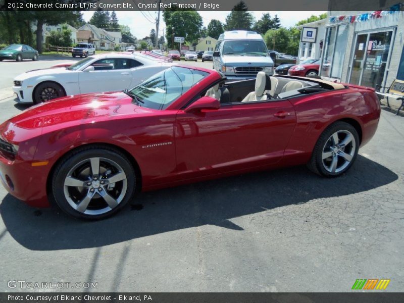 Crystal Red Tintcoat / Beige 2012 Chevrolet Camaro LT/RS Convertible