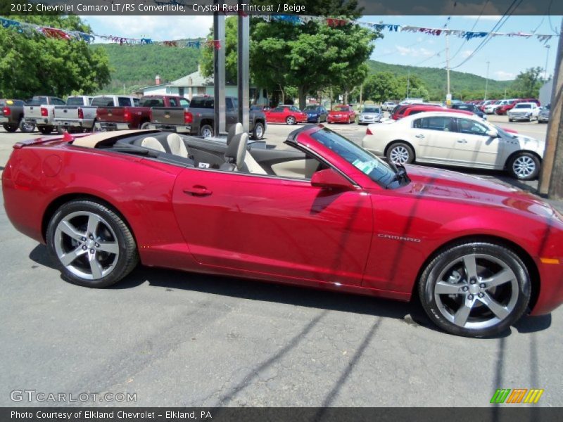 Crystal Red Tintcoat / Beige 2012 Chevrolet Camaro LT/RS Convertible