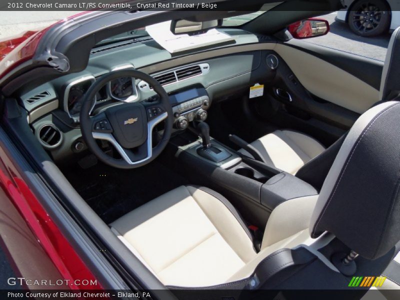 Beige Interior - 2012 Camaro LT/RS Convertible 