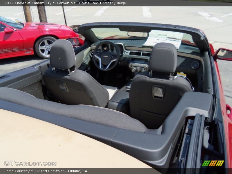 Crystal Red Tintcoat / Beige 2012 Chevrolet Camaro LT/RS Convertible