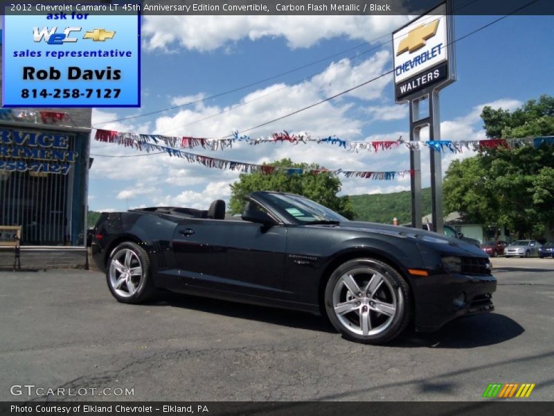 Carbon Flash Metallic / Black 2012 Chevrolet Camaro LT 45th Anniversary Edition Convertible