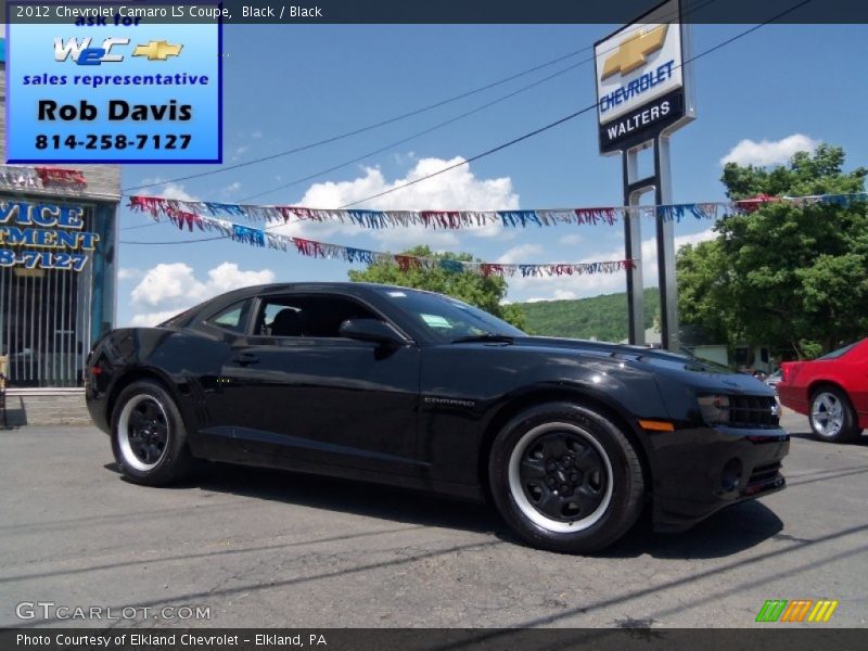 Black / Black 2012 Chevrolet Camaro LS Coupe
