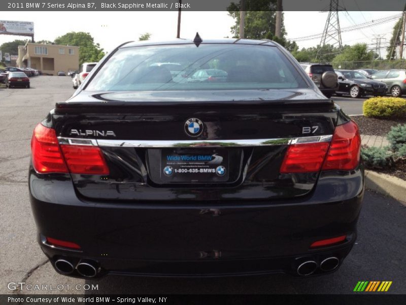 Black Sapphire Metallic / Black 2011 BMW 7 Series Alpina B7