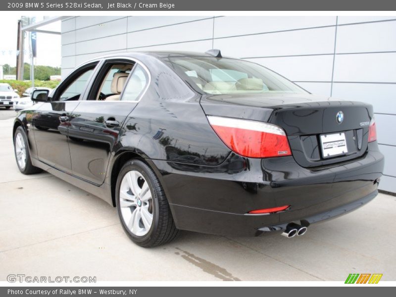 Jet Black / Cream Beige 2009 BMW 5 Series 528xi Sedan
