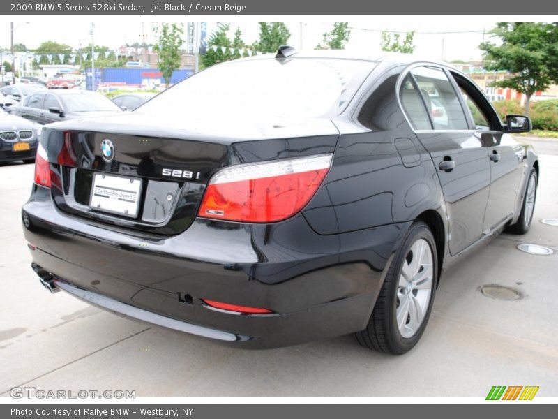 Jet Black / Cream Beige 2009 BMW 5 Series 528xi Sedan