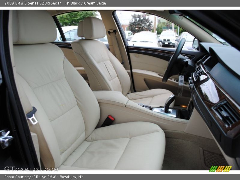 Jet Black / Cream Beige 2009 BMW 5 Series 528xi Sedan
