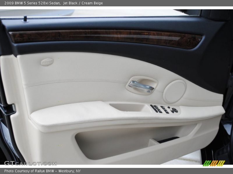 Jet Black / Cream Beige 2009 BMW 5 Series 528xi Sedan