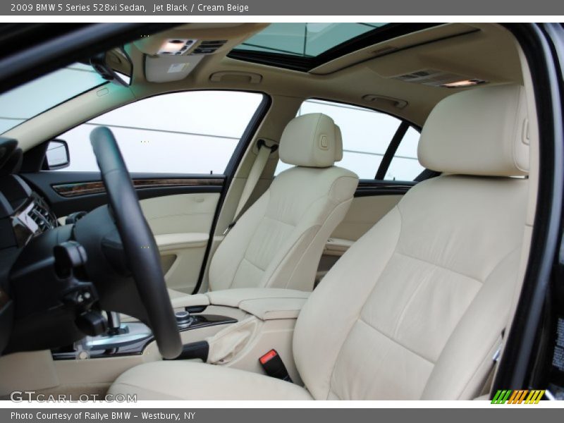 Jet Black / Cream Beige 2009 BMW 5 Series 528xi Sedan