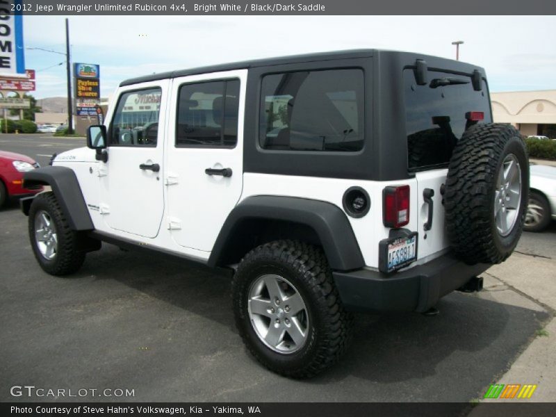Bright White / Black/Dark Saddle 2012 Jeep Wrangler Unlimited Rubicon 4x4
