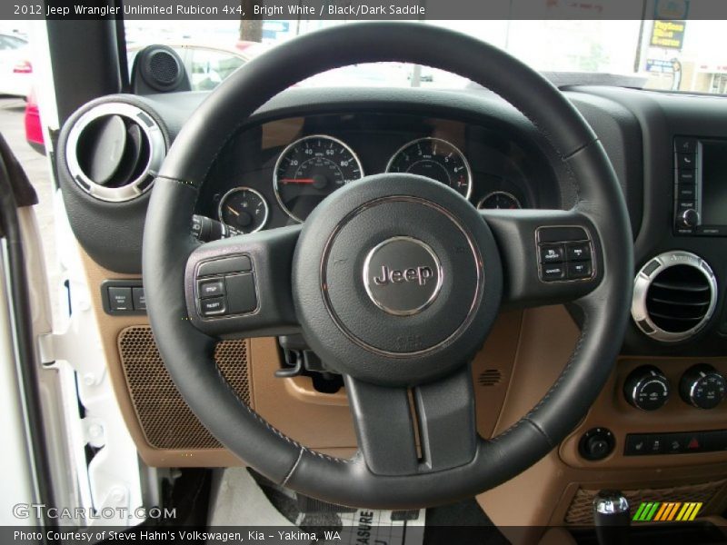 Bright White / Black/Dark Saddle 2012 Jeep Wrangler Unlimited Rubicon 4x4