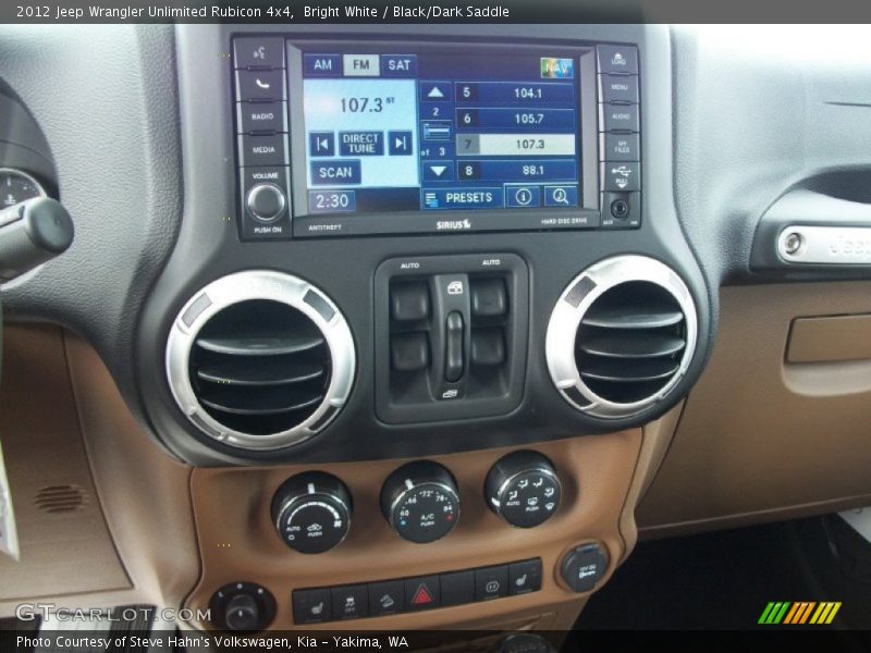 Bright White / Black/Dark Saddle 2012 Jeep Wrangler Unlimited Rubicon 4x4