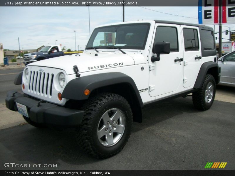 Bright White / Black/Dark Saddle 2012 Jeep Wrangler Unlimited Rubicon 4x4