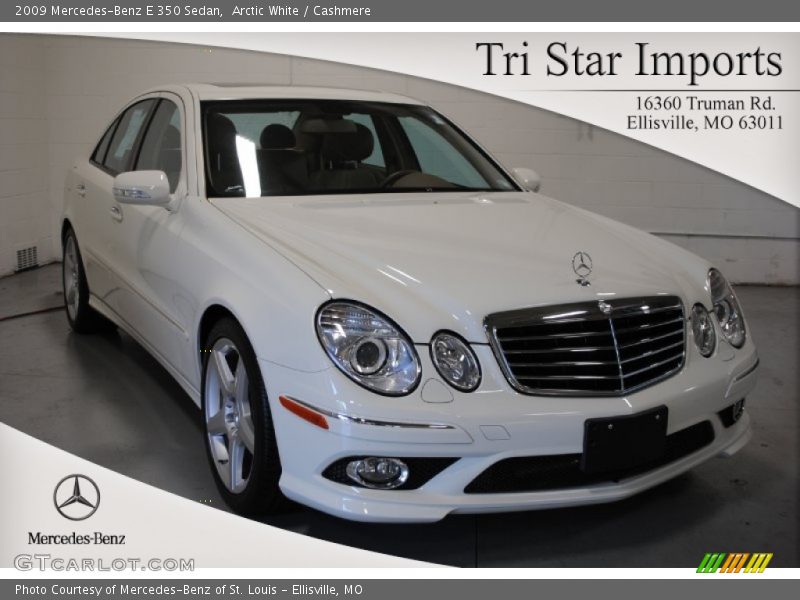 Arctic White / Cashmere 2009 Mercedes-Benz E 350 Sedan