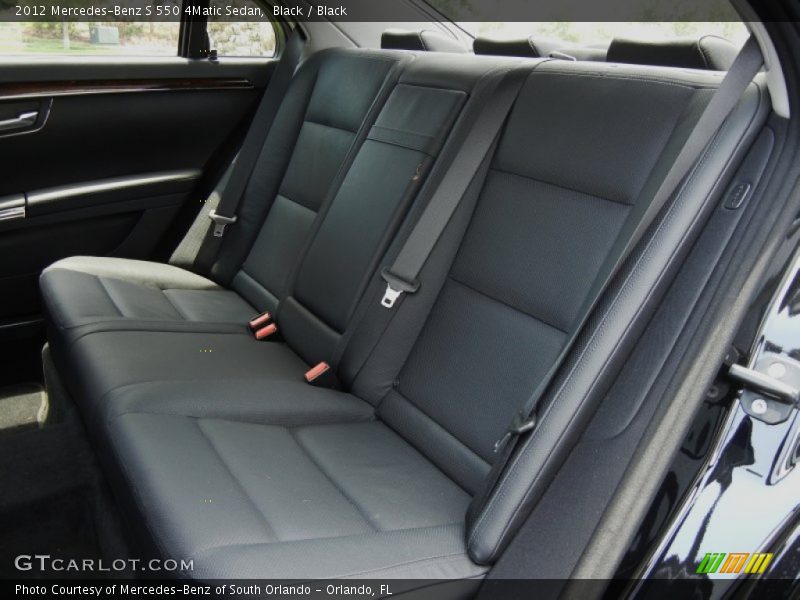 Rear Seat of 2012 S 550 4Matic Sedan