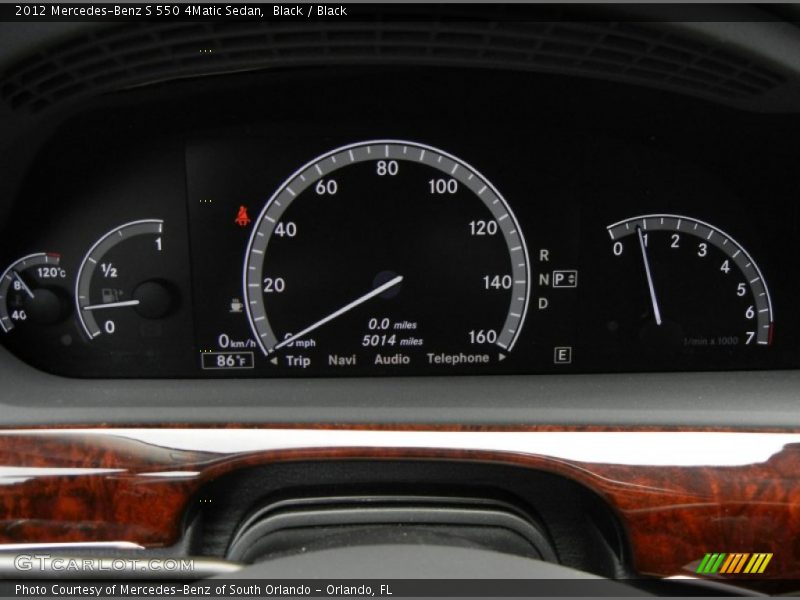  2012 S 550 4Matic Sedan 550 4Matic Sedan Gauges
