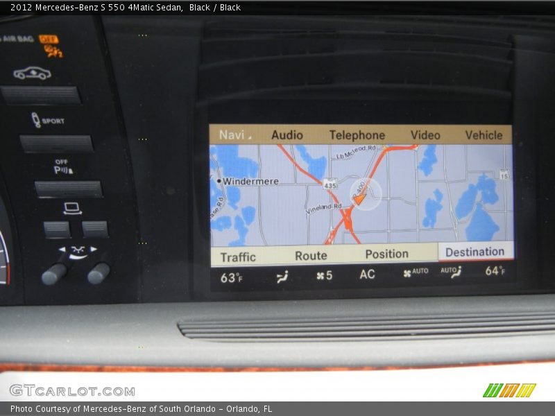 Navigation of 2012 S 550 4Matic Sedan