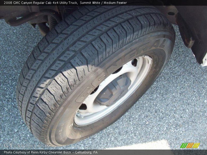 Summit White / Medium Pewter 2008 GMC Canyon Regular Cab 4x4 Utility Truck