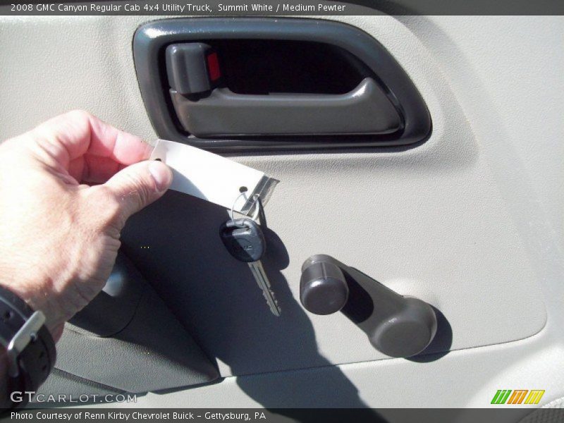 Summit White / Medium Pewter 2008 GMC Canyon Regular Cab 4x4 Utility Truck