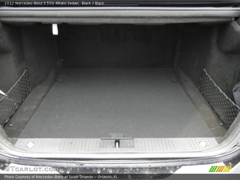  2012 S 550 4Matic Sedan Trunk