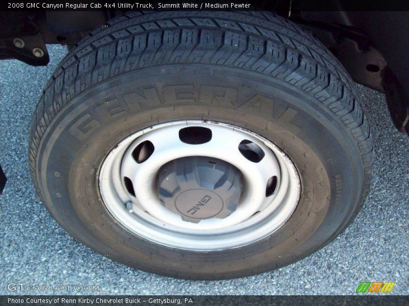 Summit White / Medium Pewter 2008 GMC Canyon Regular Cab 4x4 Utility Truck