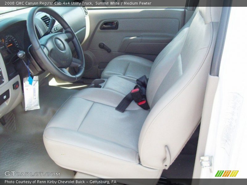 Summit White / Medium Pewter 2008 GMC Canyon Regular Cab 4x4 Utility Truck