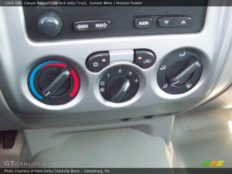 Summit White / Medium Pewter 2008 GMC Canyon Regular Cab 4x4 Utility Truck