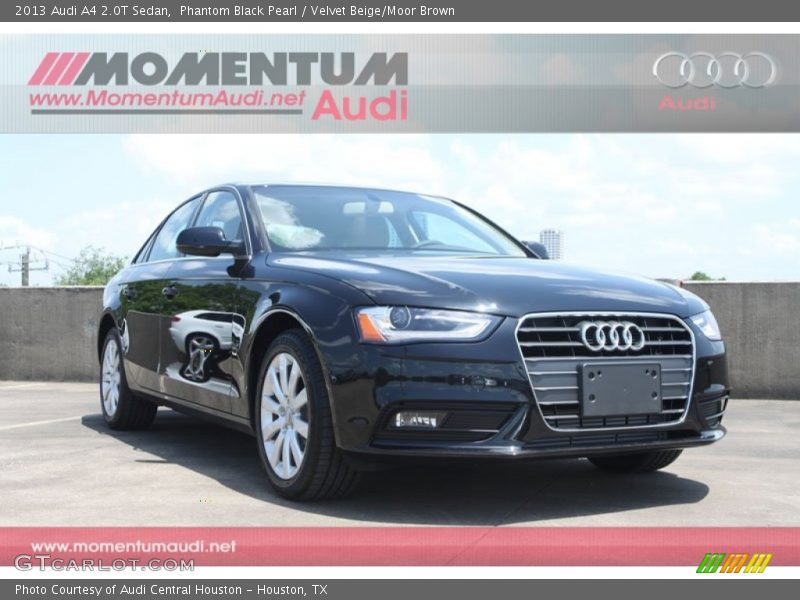 Phantom Black Pearl / Velvet Beige/Moor Brown 2013 Audi A4 2.0T Sedan