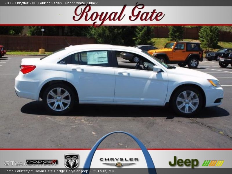Bright White / Black 2012 Chrysler 200 Touring Sedan