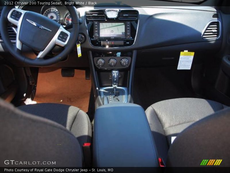 Bright White / Black 2012 Chrysler 200 Touring Sedan