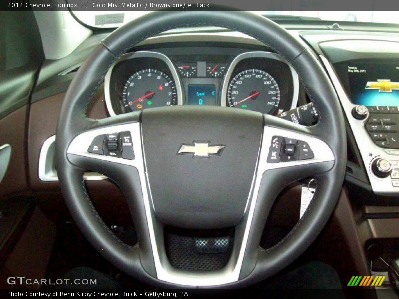 Gold Mist Metallic / Brownstone/Jet Black 2012 Chevrolet Equinox LT