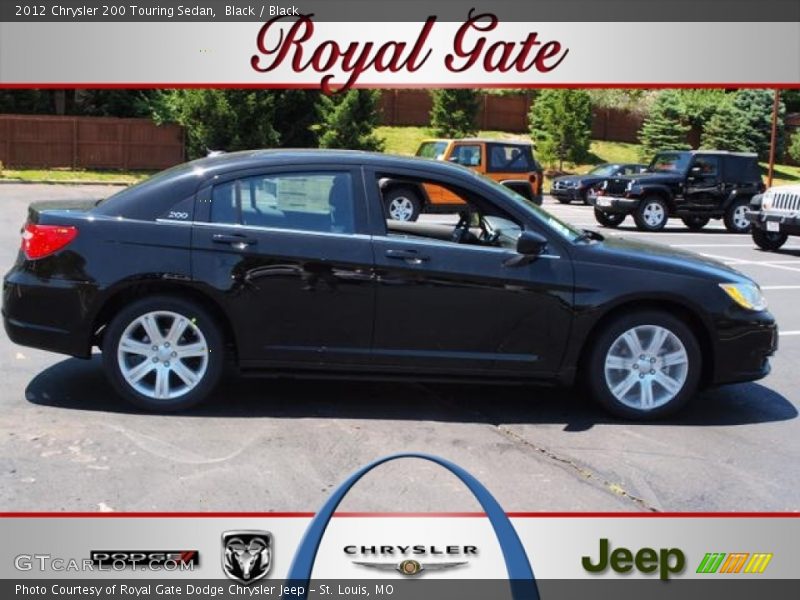 Black / Black 2012 Chrysler 200 Touring Sedan