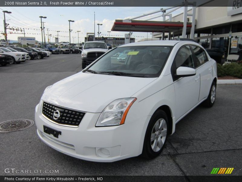Fresh Powder White / Charcoal/Steel 2008 Nissan Sentra 2.0