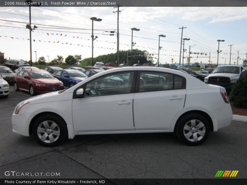 Fresh Powder White / Charcoal/Steel 2008 Nissan Sentra 2.0