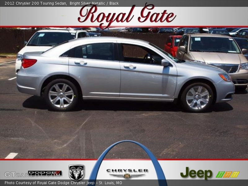Bright Silver Metallic / Black 2012 Chrysler 200 Touring Sedan