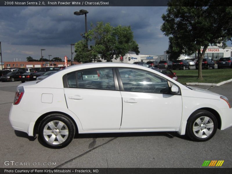 Fresh Powder White / Charcoal/Steel 2008 Nissan Sentra 2.0
