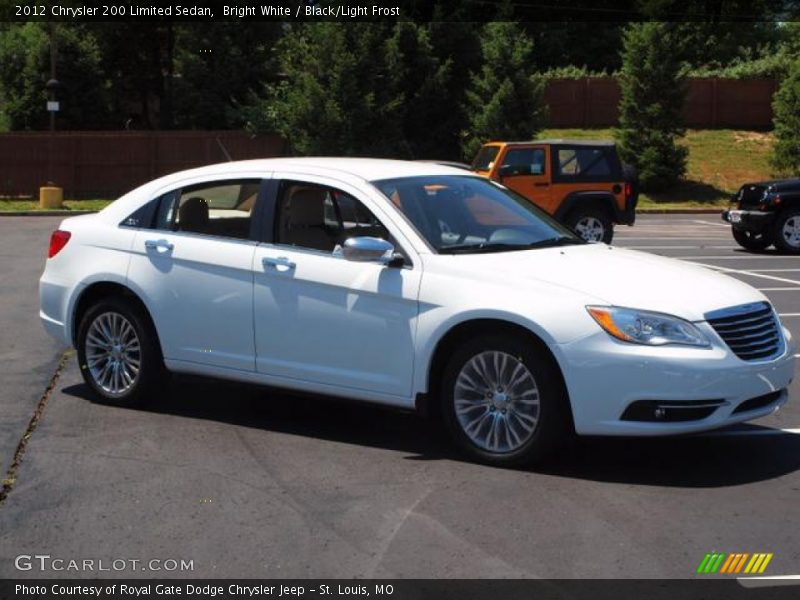 Bright White / Black/Light Frost 2012 Chrysler 200 Limited Sedan