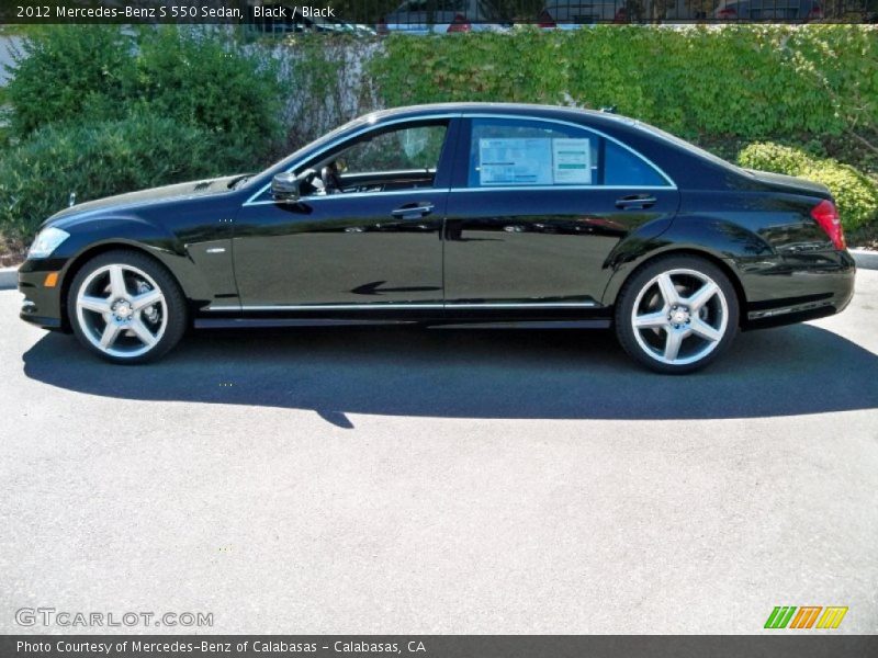 Black / Black 2012 Mercedes-Benz S 550 Sedan
