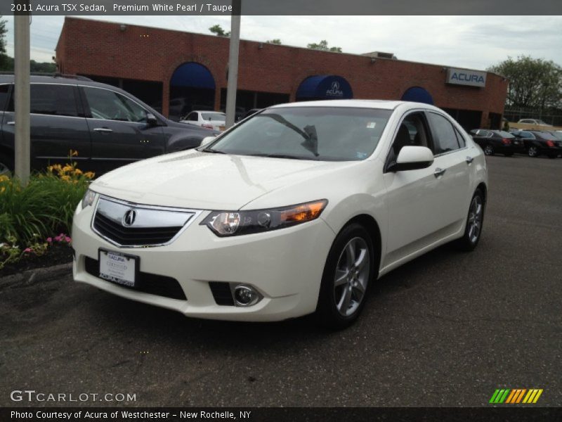 Premium White Pearl / Taupe 2011 Acura TSX Sedan