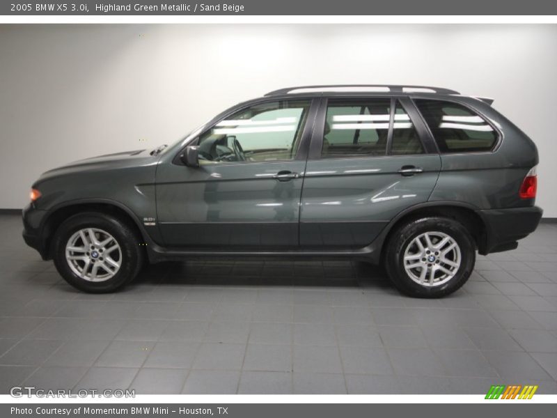 Highland Green Metallic / Sand Beige 2005 BMW X5 3.0i