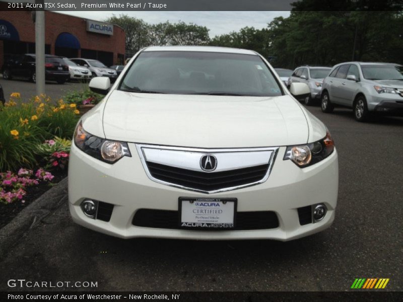 Premium White Pearl / Taupe 2011 Acura TSX Sedan