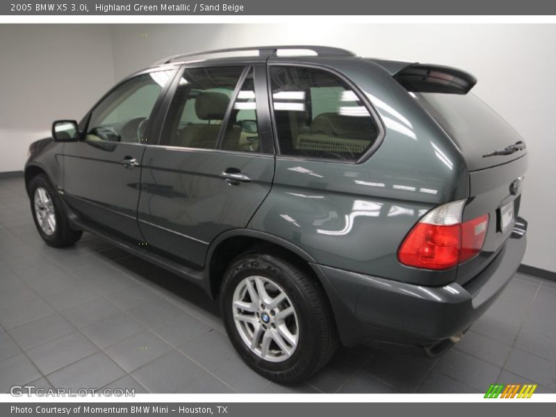 Highland Green Metallic / Sand Beige 2005 BMW X5 3.0i