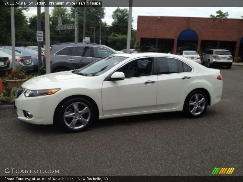 Premium White Pearl / Taupe 2011 Acura TSX Sedan