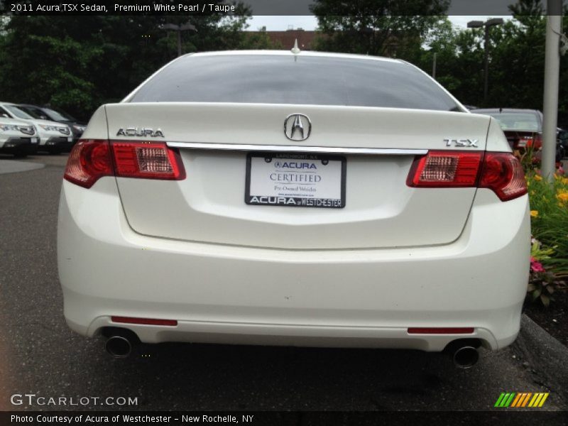Premium White Pearl / Taupe 2011 Acura TSX Sedan