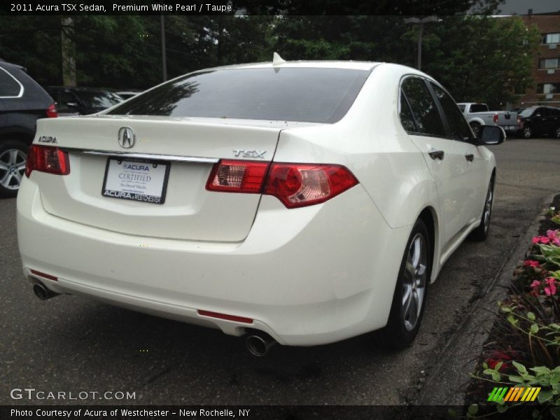 Premium White Pearl / Taupe 2011 Acura TSX Sedan