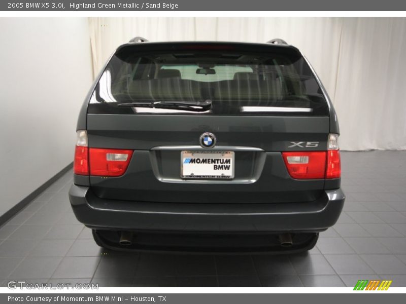 Highland Green Metallic / Sand Beige 2005 BMW X5 3.0i