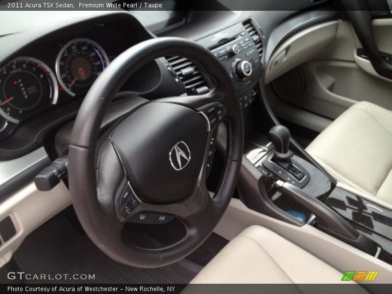 Premium White Pearl / Taupe 2011 Acura TSX Sedan