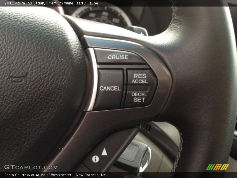 Premium White Pearl / Taupe 2011 Acura TSX Sedan