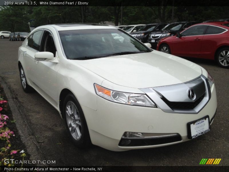 White Diamond Pearl / Ebony 2009 Acura TL 3.5
