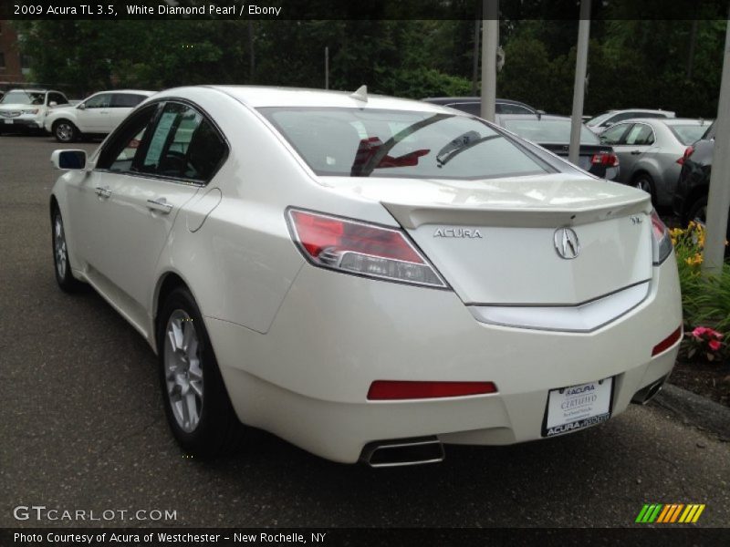 White Diamond Pearl / Ebony 2009 Acura TL 3.5