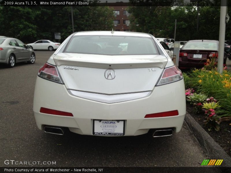 White Diamond Pearl / Ebony 2009 Acura TL 3.5